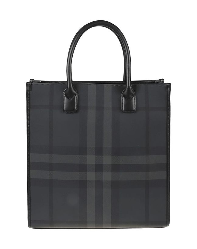 Round Top Handle Checked Tote_2
