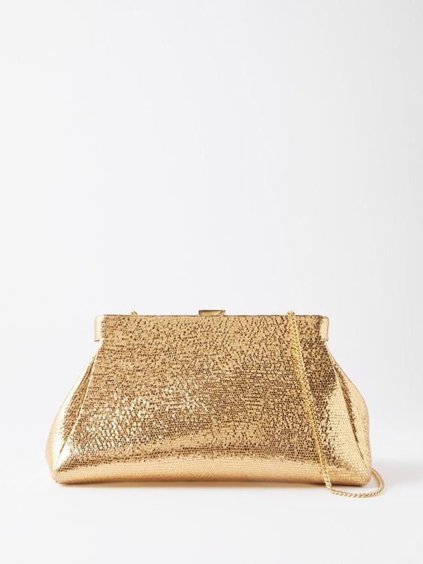 Cannes metallic-leather clutch bag_1