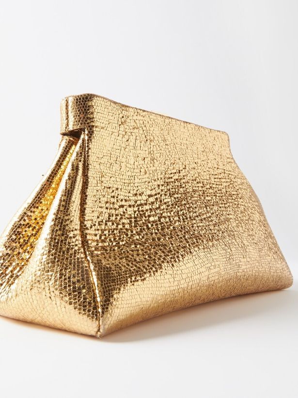 Cannes metallic-leather clutch bag_4