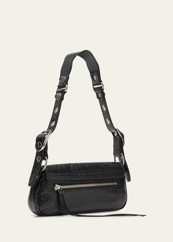 Le Cagole XS Sling Crinkled Leather Shoulder Bag_2