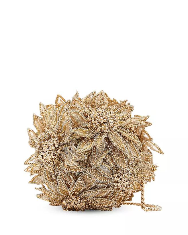 Embellished Floral Embroidery Billiard Bag_1