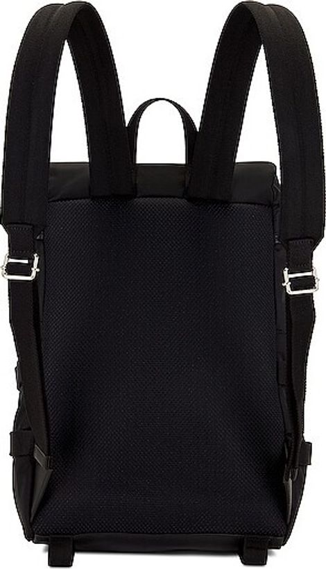 Courrier Flap Backpack in Black_1