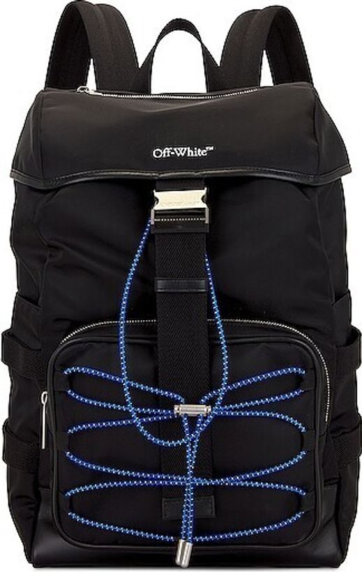 Courrier Flap Backpack in Black_2