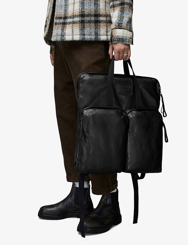Force multiple-pocket leather backpack_8