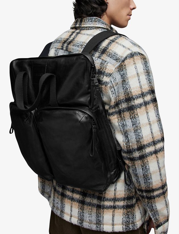 Force multiple-pocket leather backpack_7