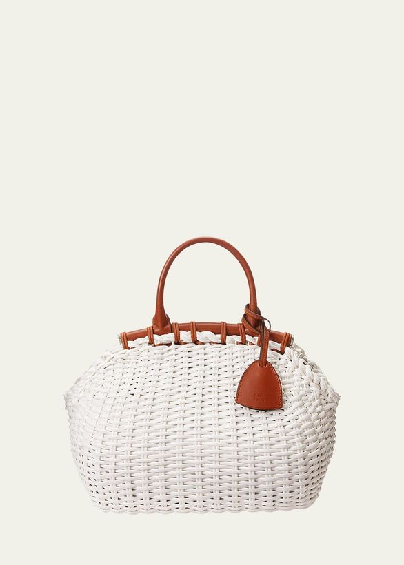Mini Wicker Basket Top-Handle Bag