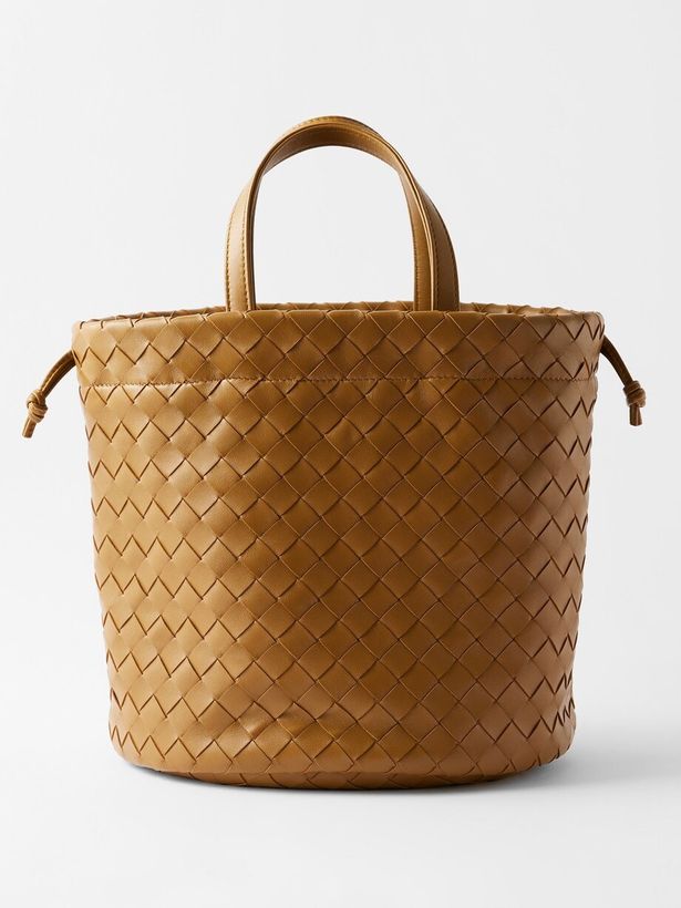 Small Intrecciato-leather bucket shoulder bag