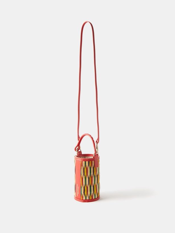 Cupid mini shell-embellished rattan bucket bag_4