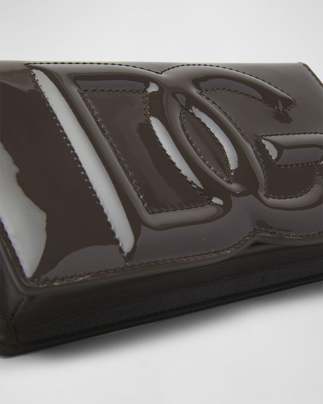 DG Logo Patent Leather Shoulder Bag_5