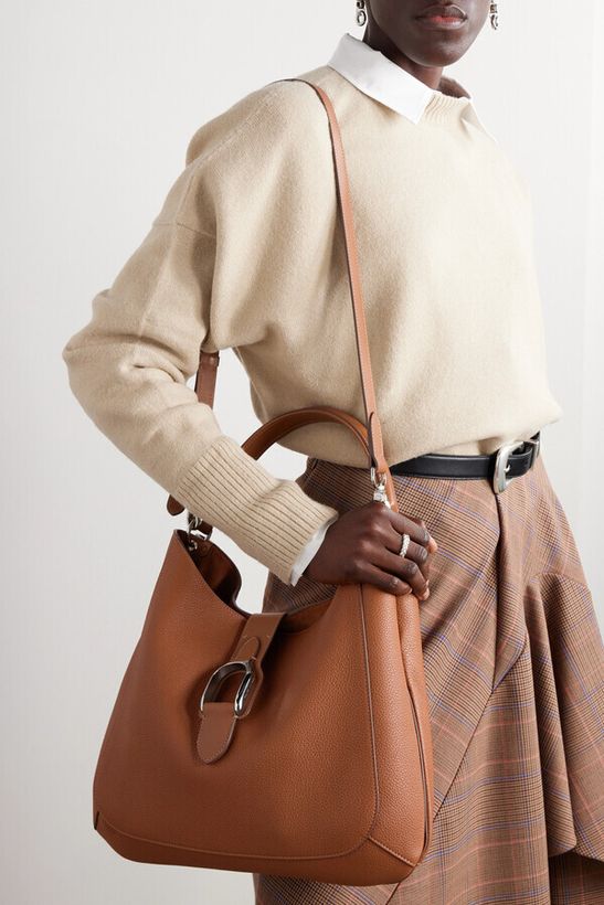 Welington Medium Textured-leather Shoulder Bag - Brown_5