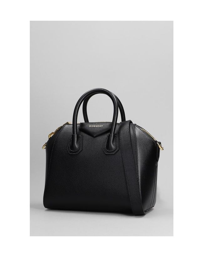 Antigona Hand Bag In Black Leather_2
