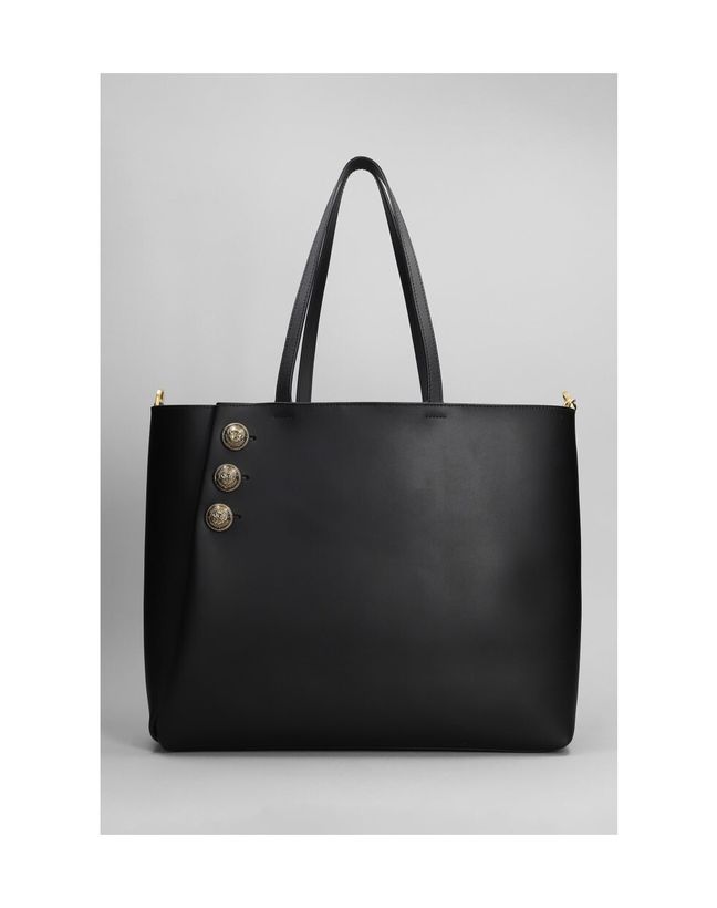 Embleme Tote In Black Leather_3