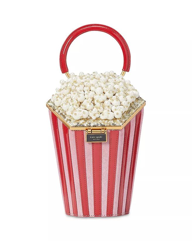 What's Popping Suede and Patent Leather 3D Popcorn Handbag