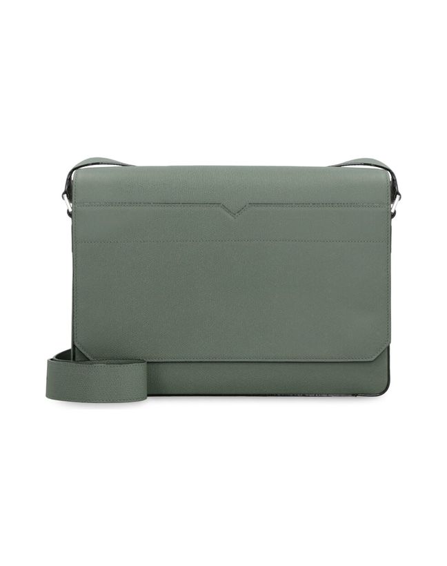 V-line Leather Messenger Bag_1
