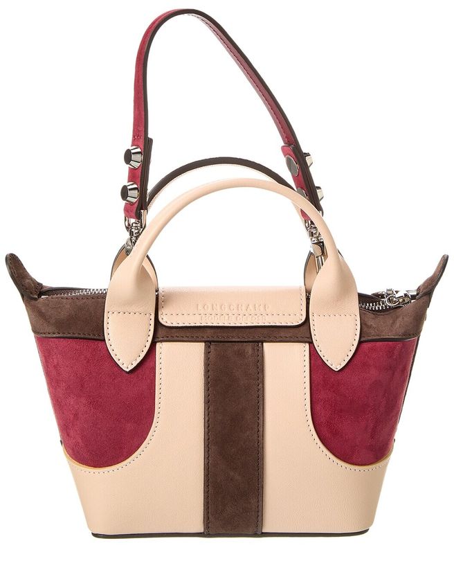 Le Pliage Cuir XS Leather & Suede Short-Handle Tote_2