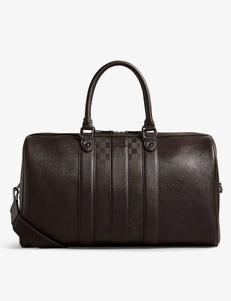 House detachable-strap faux-leather holdall