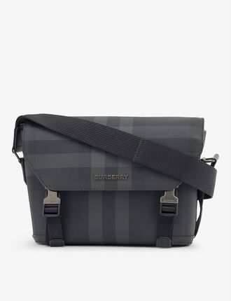 Wright checked faux-leather cross-body bag