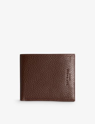 Blocked bifold leather wallet