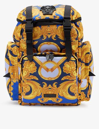 Le Medusa baroque-print shell backpack
