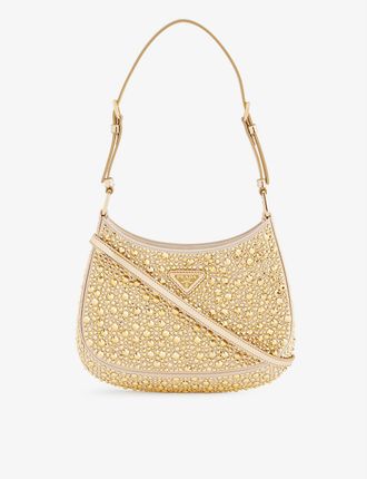Cleo crystal-embellished shoulder bag