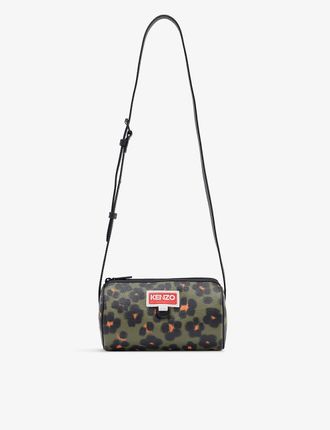 Hana Leopard leather cross-body bag