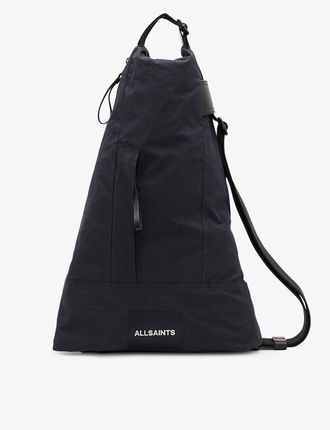 Hiro logo-patch cotton-blend sling shoulder bag