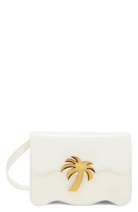 Palm Beach Leather Shoulder Bag In White