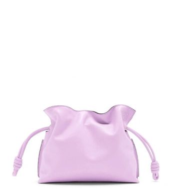 Flamenco Leather Clutch Bag In Bloom Orchid
