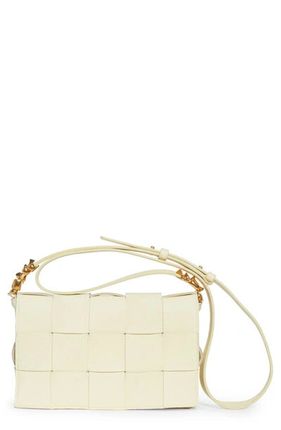 Cassette Intrecciato Leather Crossbody Bag In Bliss Washed