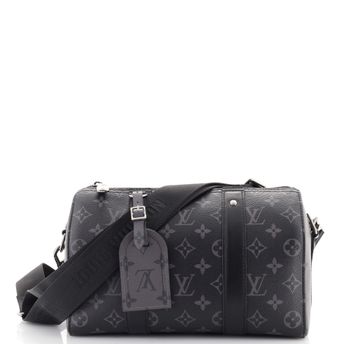 Pre-Owned City Keepall Bag Monogram Eclipse Canvas
