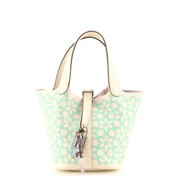 Pre-Owned Picotin Lock Bag Lucky Daisy Printed Swift TPM