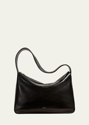 Elena Zip Leather Shoulder Bag