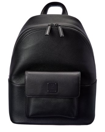 Stark Embossed Leather Backpack