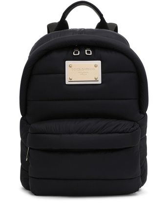 Padded nylon backpack