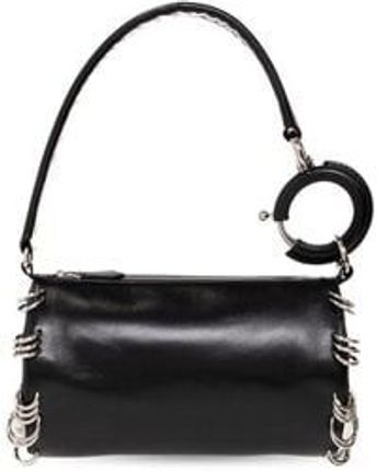 Women's Black Rhombi Mini Hobo Bag