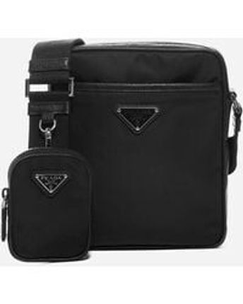 Men's Black Re-nylon Shoulder Bag