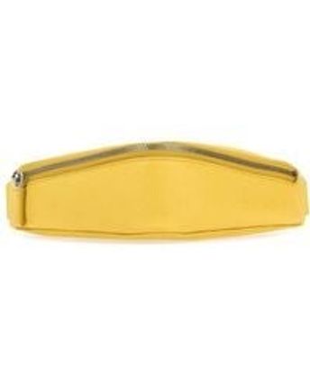 Men's Yellow Leather Belt Bag