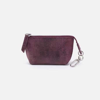 Win Clip Pouch in Buffed Leather - Plum
