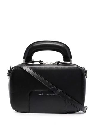 Case Leather Top Handle Bag In Black