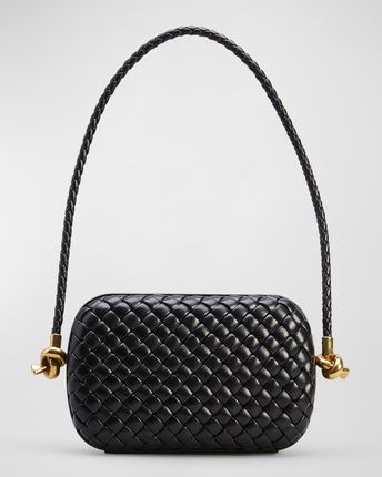 Padded Woven Clutch Bag w/ Strap