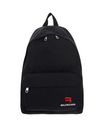 Explorer Logo Embroidered Zipped Backpack In Black