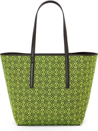 Luxury T Tote bag in Anagram jacquard and calfskin