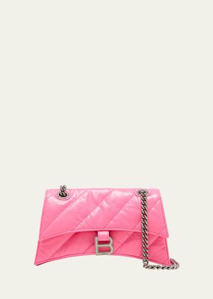 Crush Quilted Leather Chain Shoulder Bag