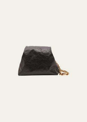 Puffer Leather Chain Shoulder Bag