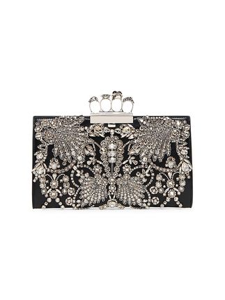 Jewelled Skull Four-Ring Flat Pouch