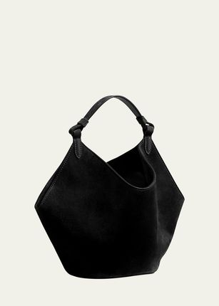 Lotus Mini Suede Shoulder Bag