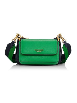 Double-Up Layered Leather Shoulder Bag