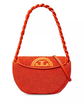 Mini Fleming Soft Raffia Crescent Bag