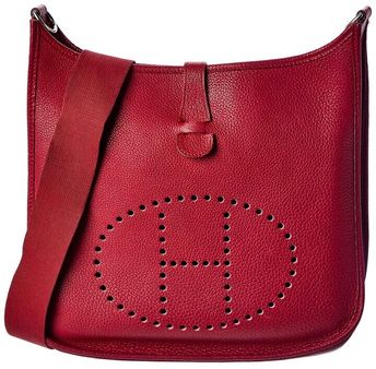 Red Togo Leather Evelyne I Gm (Authentic Pre-Owned)