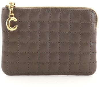 C Charm Pouch Quilted Leather Small